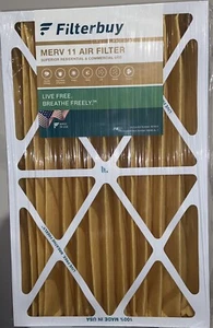2 x FilterBuy Pleated Filter 16" x 25" x 4" MERV 11 HVAC AIR CONDITIONER R37912 - Picture 1 of 2