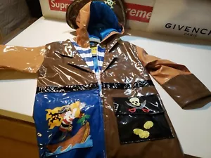 New KIDORABLE Pirate Raincoat Rain Jacket Boys Kids Size 2T Toddler *FREE SHIP* - Picture 1 of 6