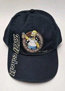 To Alcohol! Homer Simpson Blue Baseball Hat Cap The Simpsons NEW Old Stock - Picture 1 of 8