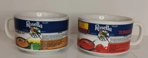 2 Vintage/Retro 70's Japan Rosella Soup Mugs Condensed Soup Recipe Tomato Vegeta - Picture 1 of 7