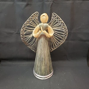 "Cáscaras de maíz altas de colección Christmas Angel 1989 hechas a mano en Filipinas aprox 14" - Imagen 1 de 9