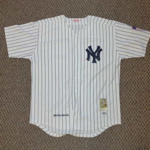 Mickey Mantle 1951 Michell & Ness New York Yankees Jersey Size 56 3XL Cover