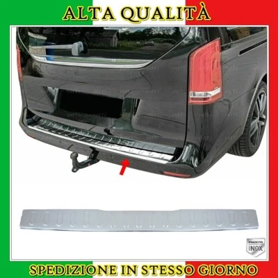 RS CHROME Cromato Protezione Paraurti Brillante ACCIAIO Per MERCEDES VITO W447 2014-SU