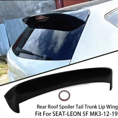 AUTOPARADISE2019 FOR SEAT LEON MK3 5F 5DR REAR BOOT ROOF SPOILER WING CUPRA 2012-2019 GLOSS BLACK