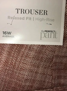 CJ Banks 16w NWT 5331 Trousers Yarn Dye Spiced Coral Pants Relaxed - Picture 1 of 10