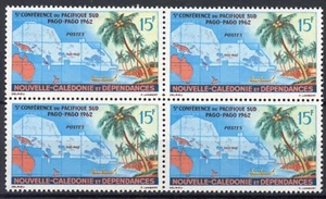 New Caledonia 1962 : Trees - 4x Good Very Fine MNH Stamp in block - Picture 1 of 1