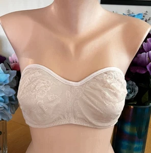 DELIMIRA 34D Sheer Lace Strapless Molded Silicone Stays Underwire Bra #H320 NWT - Picture 1 of 4