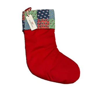 NWT Vineyard Vines Holiday Patchwork Christmas Stocking Good Life - Picture 1 of 4