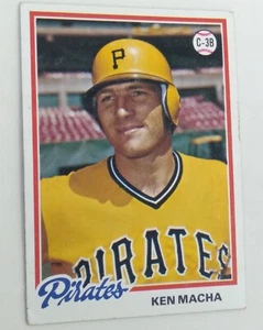 1978 Topps Baseball #483 Ken Macha RC GOOD Rookie Card Pittsburgh Pirates - Picture 1 of 2