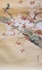 Large Japanese/Chinese Scroll Painting - Bird and Pear Flowers