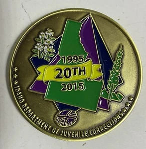 Idaho Department Of Juvenile Corrections 20th Anniversary Challenge Coin - Picture 1 of 7