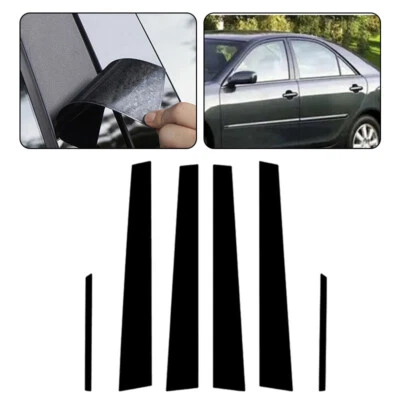 Fits Toyota Camry XV30 2002-2006 Gloss Black Pillar Posts Door Window Cover Set - Изображение 1 из 4