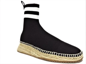 Alexander Wang Women's Dylan Espadrille Bootie Black/White Size US 7.5/EU 37.5 - Picture 1 of 6