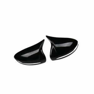 OX Horn Rear View Side Mirror Cover Trim For Benz C-Class 15-21 ABS Carbon Fiber - Picture 1 of 6