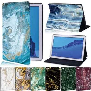 Marble Leather Tablet Stand Cover Case - For Honor Pad 8 12"/X8 11.5"/X9 11.5" - Picture 1 of 20
