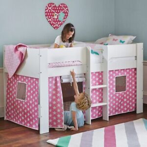 Great Little Trading Company Pink Stardust Curtains for Mid Sleeper