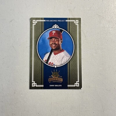 Tarjeta de béisbol -- 2005 Donruss Diamond Kings #175 Crowning Moment Jimmy Rollins Foto 1 de 3