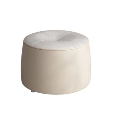 Light luxury simple pumpkin low stool, shoe changing stool, leather seat cushion - Image 1 of 4