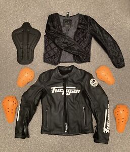 Furygan Brutale Evo Womens Ladies Leather Motorcycle Jacket - Small