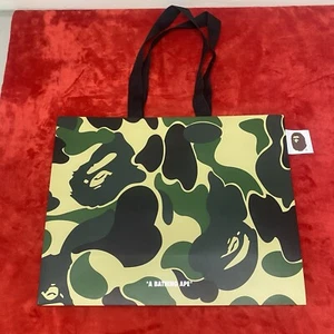 A Bathing Ape Large Shopping Bag Premium Paper Bape Nigo 17.5” Camo Gift Tote - Picture 1 of 14