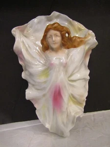 Antique Royal Bayreuth Art Noveau Lady Wall Pocket VERY RARE! - Picture 1 of 10