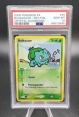 PSA 10 Gem Mint Pokemon Bulbasaur #45 Reverse Holo foil EX Crystal Guardians - Image 1 of 2