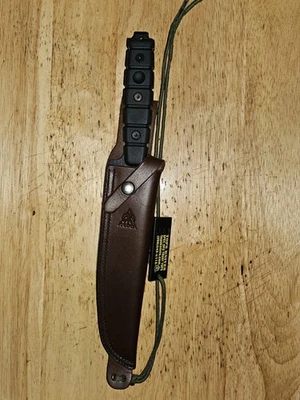 TOPS Cuchillos 13.75" US Combat Hoja Fija Cuchillo Mango Lino Negro US01 Foto 1 de 4