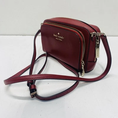 Kate Spade Women's Burgundy Leather Crossbody Purse - Image 1 of 4