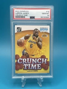 2022-23 Panini Donruss Crunch Time Leron James #10 PSA 10 - Foto 1 di 2