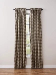Park Designs Lined Panel Curtains 72"x84" Berry Gingham - Picture 1 of 4