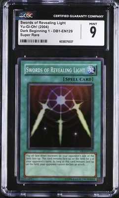 Yu-Gi-Oh! Swords of Revealing Light Dark Beginning 1 DB1-EN129 CGC 9 - Image 1 of 2