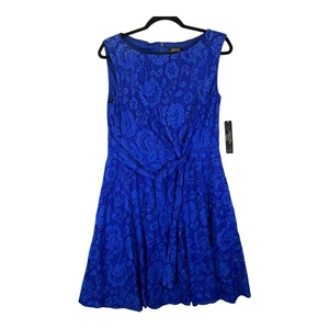 Tahari Lace Sleeveless Sheath Dress Women’s 12  Arthur S. Levine Royal Blue - Picture 1 of 8