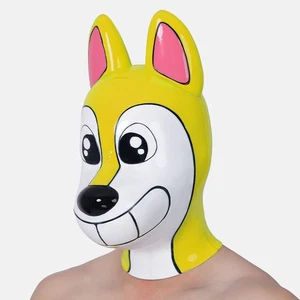 Furrjoi Silicone Pool Toy Headgear Latex Furry Fetish Full Head Hood Dog Mask - Picture 1 of 16