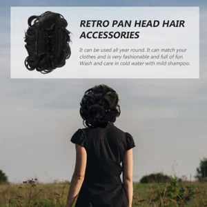 Cosplay Hair Accessories Artificial Hair Bun Clip Short Loose Curly Wigs - Picture 1 of 17
