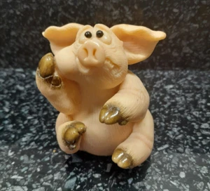 Piggin' Pig Figur Piggin' Zahnschmerzen !!! Figur David Corbridge 1999 - Bild 1 von 6