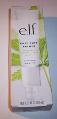 E.L.F. Primer facial nutritivo vegano elf Puff Puff Primer CAJA ABIERTA COMO ESTÁ Z7 Foto 1 de 2
