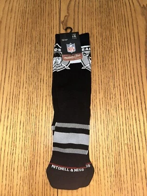 MITCHELL & NESS LAS VEGAS RAIDERS SOCKS CREW MENS SIZE L/XL 10-13 NWT - Image 1 of 3