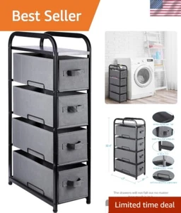 Stylish 4 Drawer Slim Storage Chest - Perfect for Bedrooms and Living Areas - Picture 1 of 11