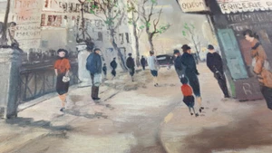 Original Max Moreau (Belgium, 1902) Oil Painting on Canvas Old Town Paris France - Picture 1 of 5