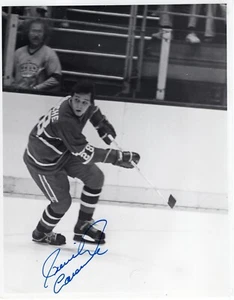 Vintage Pierre Larouche Montreal Canadiens handsigniertes s/w 8x10 Foto - Bild 1 von 1
