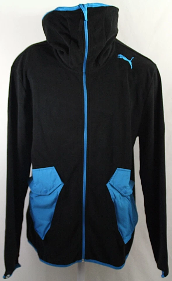 PUMA Tech Chaqueta Polar con Capucha Sudadera Invierno Chaqueta Polar Negro L/XL - Imagen 1 de 1