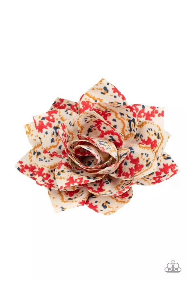 PAPARAZZI  One Day At A SPRINGTIME - Multi Hair Clip Floral Retro Paisley NWT - Изображение 1 из 1