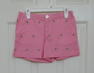 NWT Polo Ralph Lauren Pink Check Green Turtle Shorts sz 8 - Picture 1 of 2