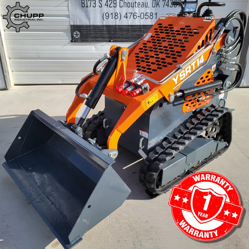 Mini Skid Steer AGT YSRT14 Stand-On Compact Tracked Loader 13.5HP Crawler