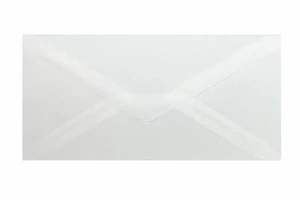 25 Briefumschläge DIN lang transparent mit Dreickslasche 11x22 cm - Bild 1 von 5