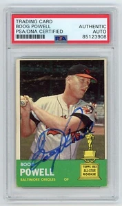 1963 Topps Boog Powell Autograph Signed Baseball Card #398 PSA Orioles - Picture 1 of 2