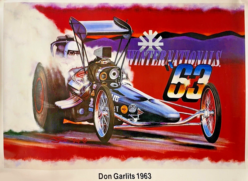 PÓSTER DRAGSTER VRHTF NHRA ORIGINAL DE COLECCIÓN "`1963 BIG DADDY DON GARLITS SWAMP RAT" Foto 1 de 1