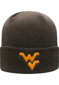 West Virginia Mountaineers NCAA TOW Cuffed Knit Men's Charcoal Beanie Hat Cap - Picture 1 of 2