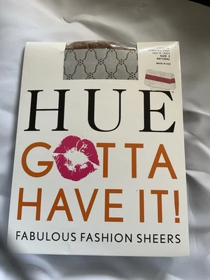 HUE GOTTA HAVE IT! Talla 2 pantimedias transparentes arabescas texturizadas naturales nuevas Foto 1 de 2
