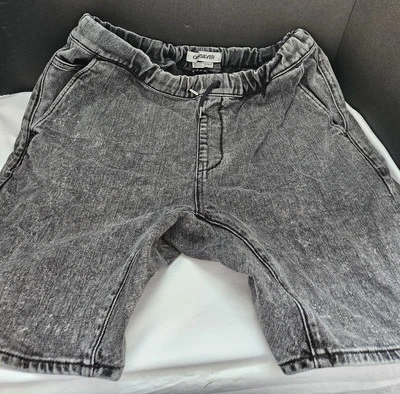Vintage Quiksilver Black Acid Wash Denim Shorts XL  - Image 1 of 4